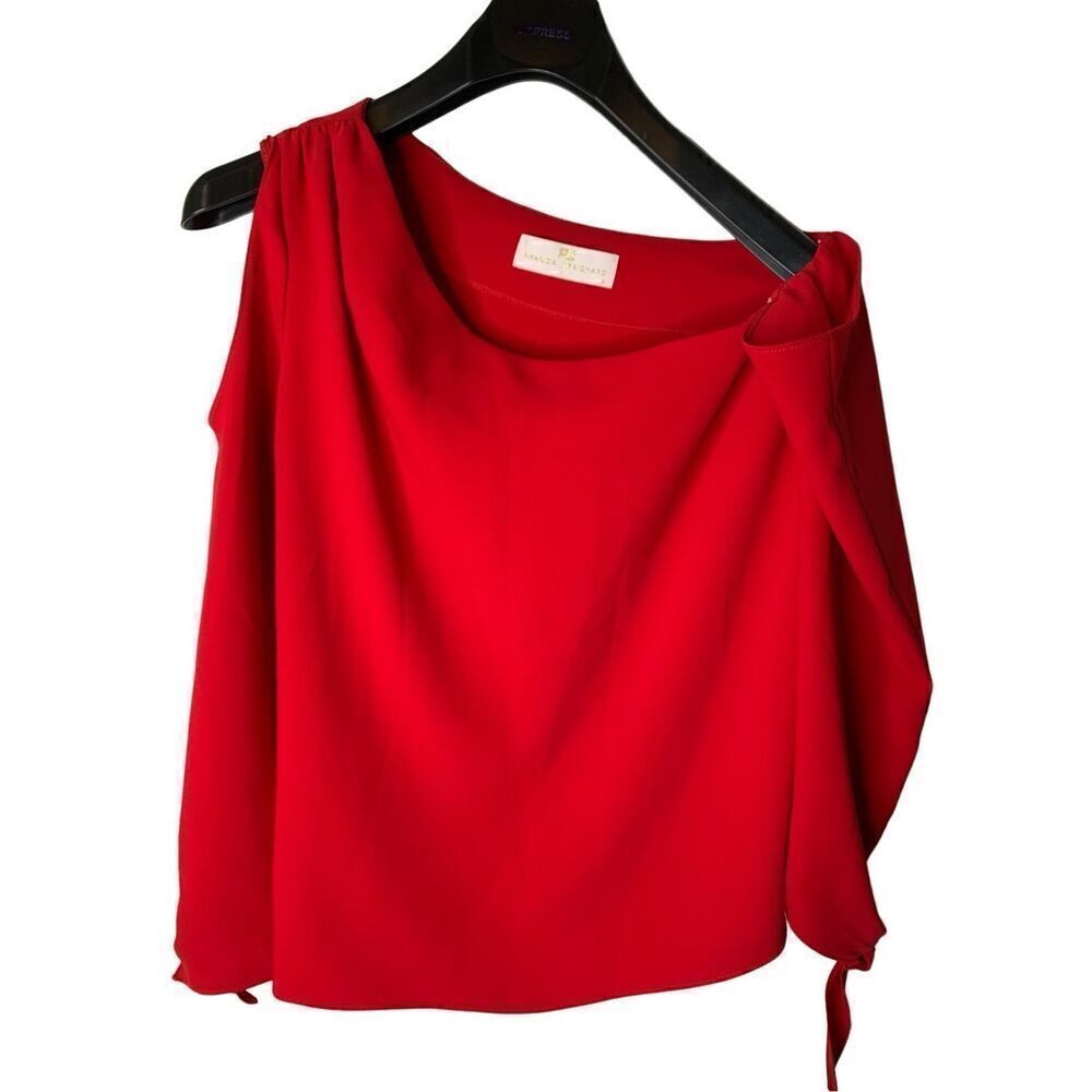 Amanda Uprichard blouse top red women's size small - Picture 2 of 5